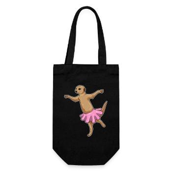 Meerkat Ballerina Ballet Dance - Gift Bag for Bottles - black - Front