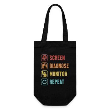 Manger moniteur de sommeil répéter radiographe radiologue - Sac à bouteille - noir - Devant