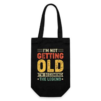 Retro Style Legendary Anniversary - Gift Bag for Bottles - black - Front