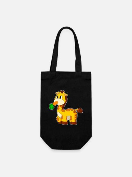 Giraffe Karotte  - Gavepose til flasker - sort