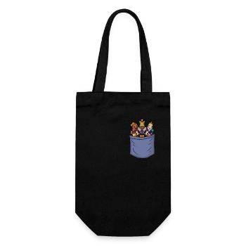 Schach Brusttasche Spieler Großmeisterin Schach - Geschenkbeutel für Flaschen - Schwarz - Vorne