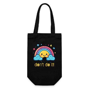 Ne le fais pas, arc-en-ciel heureux - Sac à bouteille - noir - Devant