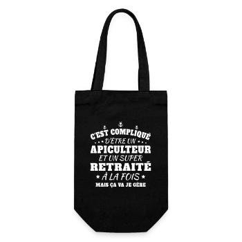 Un Apiculteur et un Super Retraité Cadeau Humour - Sac à bouteille - noir - Devant