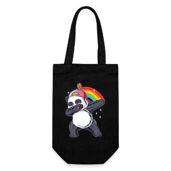 Dabbing Panda Panda Bear Friend Lover Giant Panda - Gift Bag for Bottles - black - Front