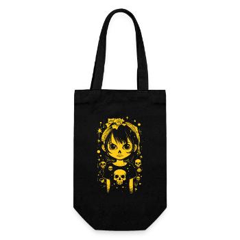 Mignonne fille d’anime en colère - Sac à bouteille - noir - Devant