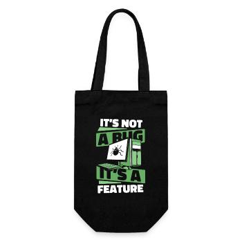 It's Not A Bug It's A Feature Developer Coder - Gift Bag for Bottles - black - Front