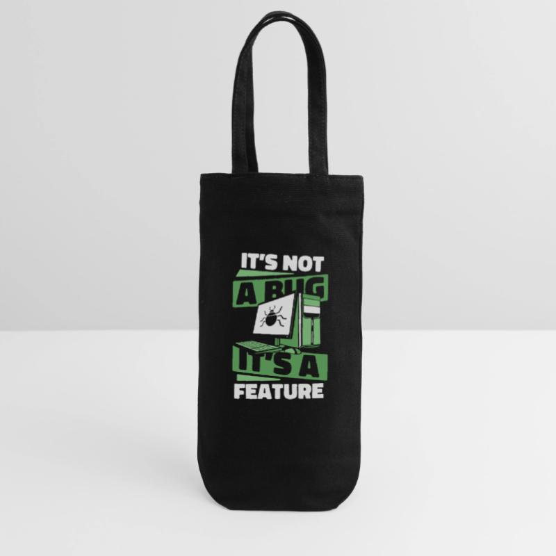 It's Not A Bug It's A Feature Developer Coder Geschenkbeutel für Flaschen
