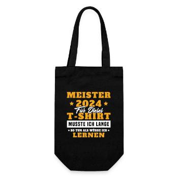 Meister 2024 Mechaniker Meistertitel Geschenk - Geschenkbeutel für Flaschen - Schwarz - Vorne