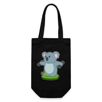Koala Bodybuilder Hanteln Bodybuilding - Geschenkbeutel für Flaschen - Schwarz - Vorne