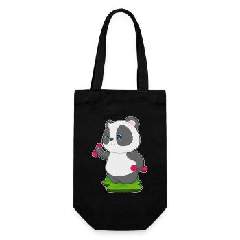 Panda Bodybuilder Dumbbells Bodybuilding - Sac à bouteille - noir - Devant