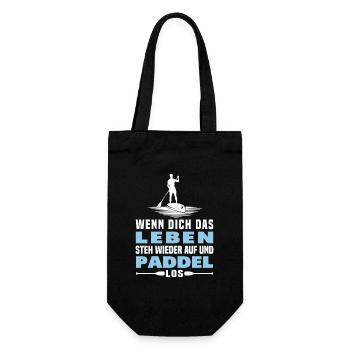 Stand Up Paddling SUP - Geschenkbeutel für Flaschen - Schwarz - Vorne