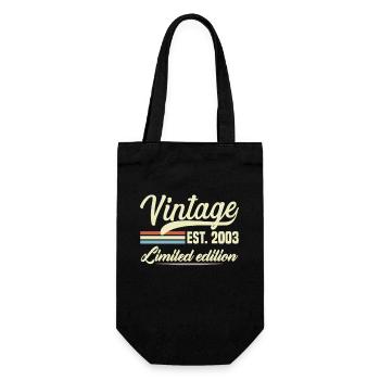 Jahrgang 2003 Geburtstagsgeschenk 2003 - Geschenkbeutel für Flaschen - Schwarz - Vorne
