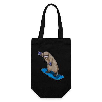 Otter Snowboarder Snowboard - Sac à bouteille - noir - Devant