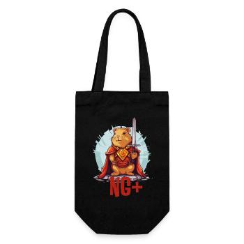 Capybara Warrior NG+ – Level Up RPG Design - Gift Bag for Bottles - black - Front