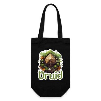 Druid with D20 – Fantasy RPG Design - Gift Bag for Bottles - black - Front