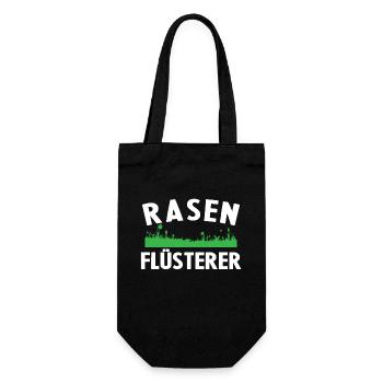 Rasenflüsterer Lustige Gärtner Geschenkidee Garten - Geschenkbeutel für Flaschen - Schwarz - Vorne