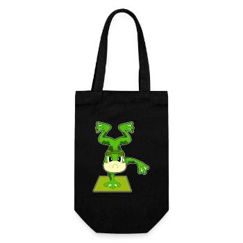 Frosch Handstand Workout Gymnastik - Geschenkbeutel für Flaschen - Schwarz - Vorne