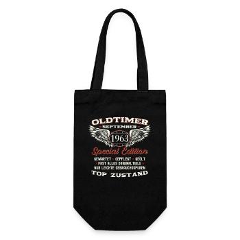 60th birthday classic car September vintage 1963 - Gift Bag for Bottles - black - Front