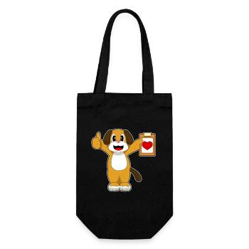 Dog Heart - Gift Bag for Bottles - black - Front