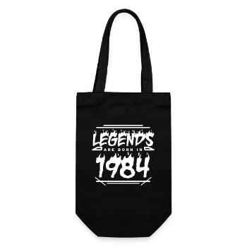 1984 - Jahrgang 1984 - Baujahr 1984 - Geschenkbeutel für Flaschen - Schwarz - Vorne