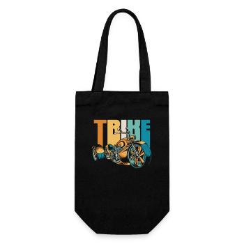 Retro Trike Threewheeler Trikebike Tricycle - Gift Bag for Bottles - black - Front