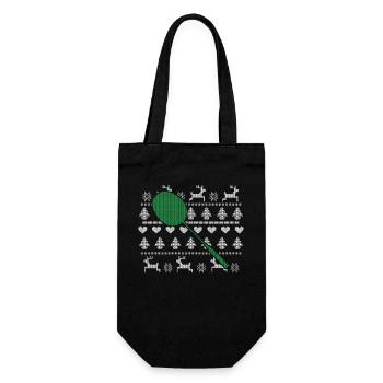 Badminton Christmas - Gift Bag for Bottles - black - Front
