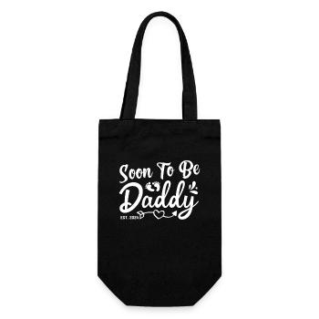 Soon to Be Daddy 2024, Daddy To Be, New Dad - Gift Bag for Bottles - black - Front