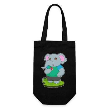 Elephant Donut - Gift Bag for Bottles - black - Front