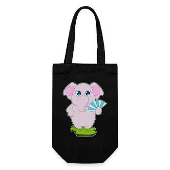 Éventail de main d’éléphant - Sac à bouteille - noir - Devant