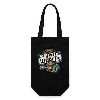 Life Is Better On Three Wheels Threewheeler - Gift Bag for Bottles - black - Front