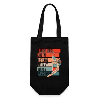 J’ai peut-être l’air d’écouter de la planche à voile surfeuse - Sac à bouteille - noir - Devant