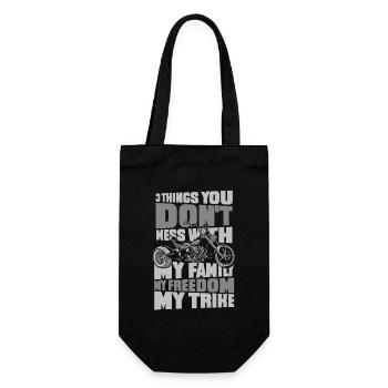 My Family My Freedom My Trike Trikebike - Gift Bag for Bottles - black - Front