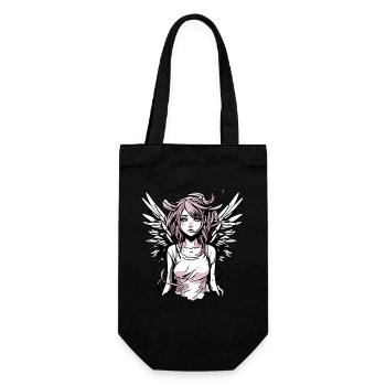Modern Angel Girl - Gift Bag for Bottles - black - Front