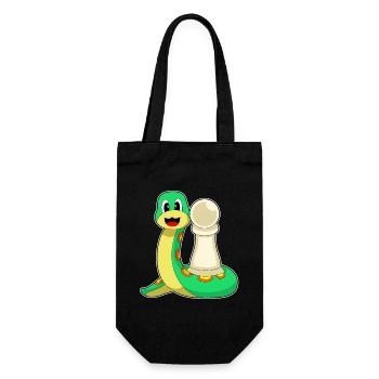 Échecs en forme de serpent en pion - Sac à bouteille - noir - Devant
