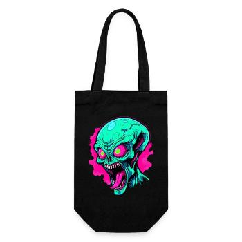 Angry Alien Invasion - Gift Bag for Bottles - black - Front