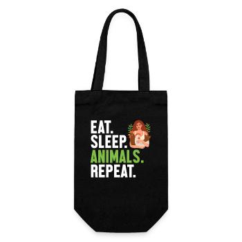 Manger des animaux endormis Répéter Végétaliens Végétaliens Véganisme - Sac à bouteille - noir - Devant