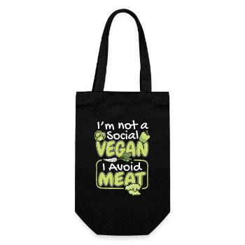 Je ne suis pas un végétalien social végétalien à base de plantes - Sac à bouteille - noir - Devant