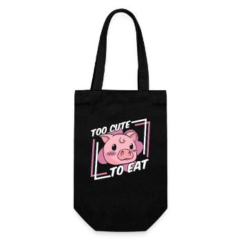 Trop mignon pour manger végétalien végétalien végétalien - Sac à bouteille - noir - Devant
