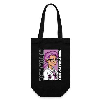 This Girl Is Out-STEM-Ding Empowering Women STEM - Gift Bag for Bottles - black - Front