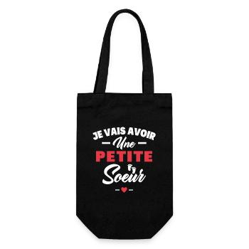 Je vais avoir une petite sœur - Sac à bouteille - noir - Devant
