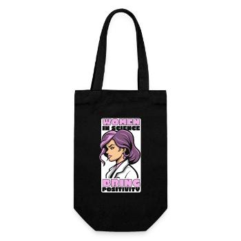 Women In Science Bring Positivity STEM Scientist - Gift Bag for Bottles - black - Front