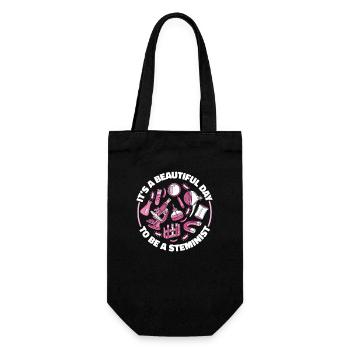 A Beautiful Day To Be A Steminist STEM Scientist - Gift Bag for Bottles - black - Front
