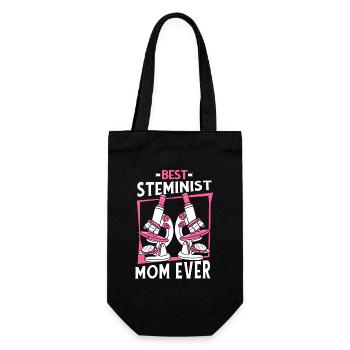 Beste Steministin Mama aller Zeiten Wissenschaftlerin Empowering - Geschenkbeutel für Flaschen - Schwarz - Vorne