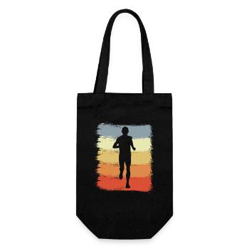 Vintage Runner Sketch - Gift Bag for Bottles - black - Front