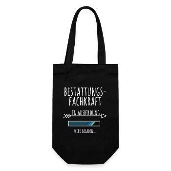 Bestattungsfachkraft Ausbildung Beruf Geschenk - Geschenkbeutel für Flaschen - Schwarz - Vorne