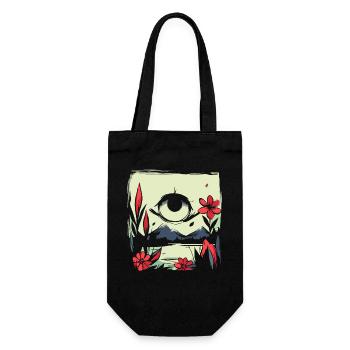 Japanese Red Sun: Eye for Nature - Gift Bag for Bottles - black - Front