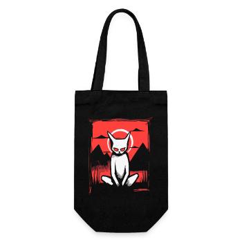 Le soleil rouge du Japon : le chat de yoga - Sac à bouteille - noir - Devant