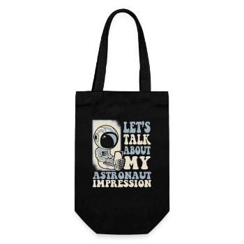 Let's Talk About My Astronaut Impression - Gift Bag for Bottles - black - Front