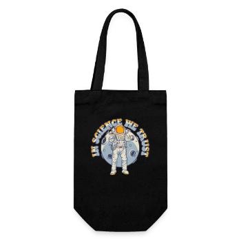 In Science We Trust Spaceship Taikonaut - Gift Bag for Bottles - black - Front