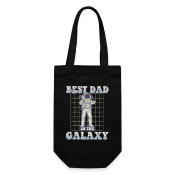 Best Dad In The Galaxy Taikonaut Kosmonaut - Geschenkbeutel für Flaschen - Schwarz - Vorne